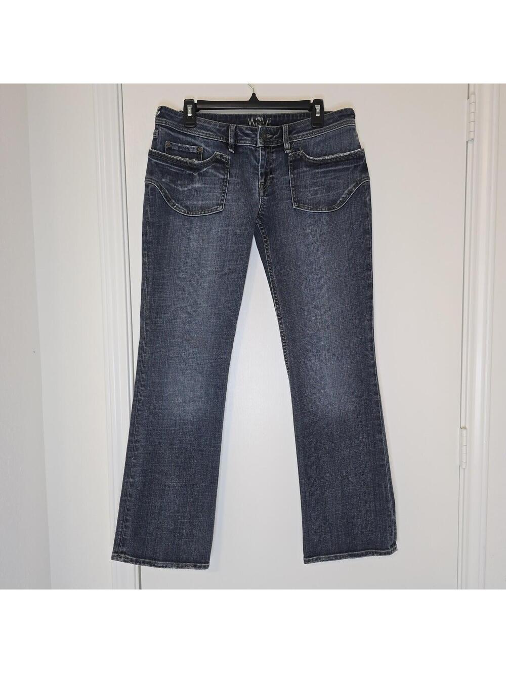 Mavi Jeans Tara Dark Wash Slim Boot Cut Low Rise 32/32 Round Pockets